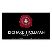 Carte De Visite Magnétique Masonic sceau de cire (devant)