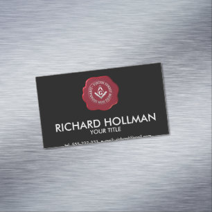 Carte De Visite Magnétique Masonic sceau de cire