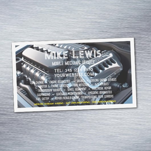 Carte De Visite Magnétique Mécanique mobile