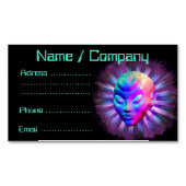 Carte De Visite Magnétique Méditation Alien psychédélique (devant)