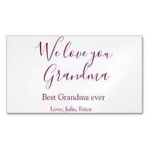 Carte De Visite Magnétique meilleure grand-mère toujours grands-parents cadea