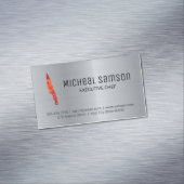 Carte De Visite Magnétique Metallique | Couteau de feu | Chef exécutif (In Situ)