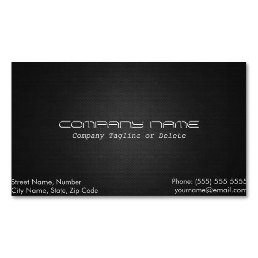 Carte de visite magnétique métallique simple et (devant)