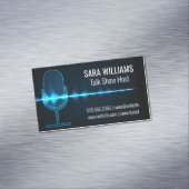 Carte De Visite Magnétique Microphone | Vague audio numérique (In Situ)