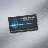 Carte De Visite Magnétique Microphone | Vague audio numérique (In Situ)