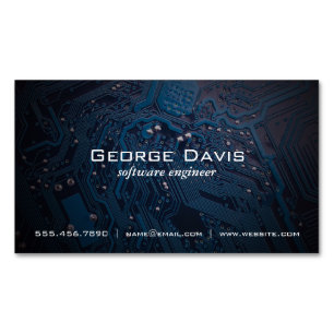 Carte De Visite Magnétique Micropuce   Ingénieur logiciel