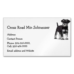 Carte De Visite Magnétique Min Schnauzer Chien animal animal animal animal an