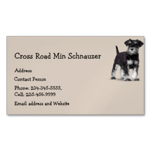 Carte De Visite Magnétique Min Schnauzer Chien Animal de compagnie 