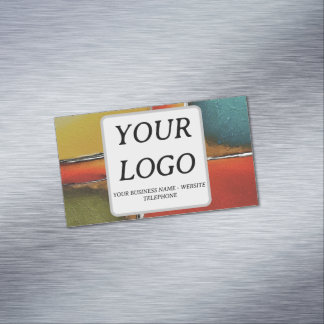 Carte De Visite Magnétique Minimalisme Couleur Blocage Entreprise Promotion