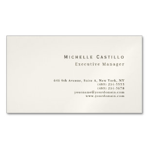 Carte De Visite Magnétique Minimaliste Moderne Professionnel