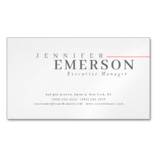 Carte De Visite Magnétique Minimaliste moderne professionnel simple