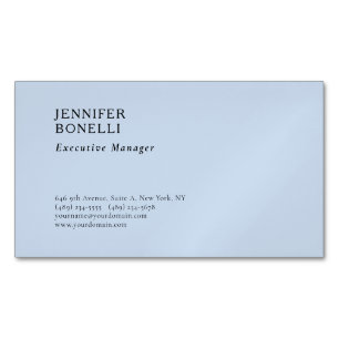 Carte De Visite Magnétique Minimaliste moderne tendance bleu pâle professionn