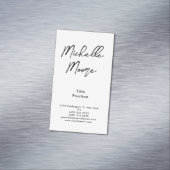Carte De Visite Magnétique Minimaliste noir et blanc (In Situ)