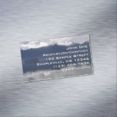 Carte De Visite Magnétique Misty Alaskan Sea dans les tons bleu (In Situ)
