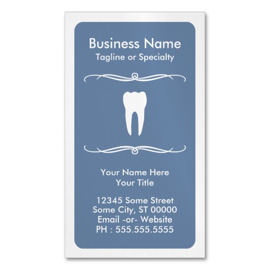Carte De Visite Magnétique Mod Dentist magnétique (devant Vertical)