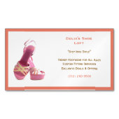 Carte De Visite Magnétique Mode Chaussures rose Saumon femme (devant)