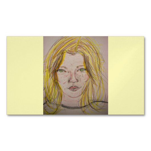 Carte De Visite Magnétique Modèle fille (devant)