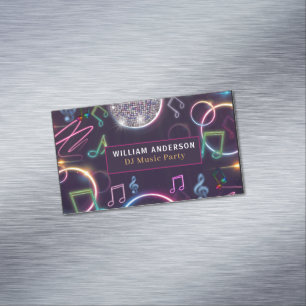 Carte De Visite Magnétique Modern DJ Music Event