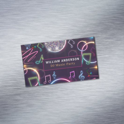 Carte De Visite Magnétique Modern DJ Music Event (In Situ)