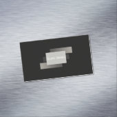 Carte De Visite Magnétique Modern Minimalist Layered Geometric Grey Black (In Situ)