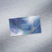 Carte De Visite Magnétique Moderne Abstrait Entreprise Bleu & Blanc (In Situ)