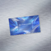 Carte De Visite Magnétique Moderne Abstrait Fluid Waves Entreprise (In Situ)