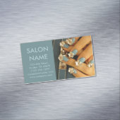 Carte De Visite Magnétique moderne bleu clous mode beauté SPA ongle salon (In Situ)
