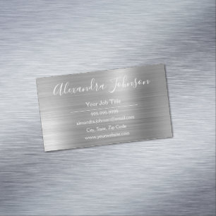 Carte De Visite Magnétique Moderne de la huile d'argent professionnelle