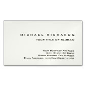 Carte De Visite Magnétique Moderne Élégant Unique Plain (devant)