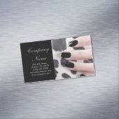 Carte De Visite Magnétique moderne girly beauté mode ongle salon (In Situ)