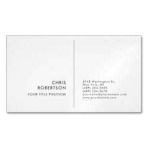 Carte De Visite Magnétique Moderne Minimaliste Simple Élégant