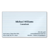 Carte De Visite Magnétique Moderne tendance Blue Lines Élégant Professionnel (devant)