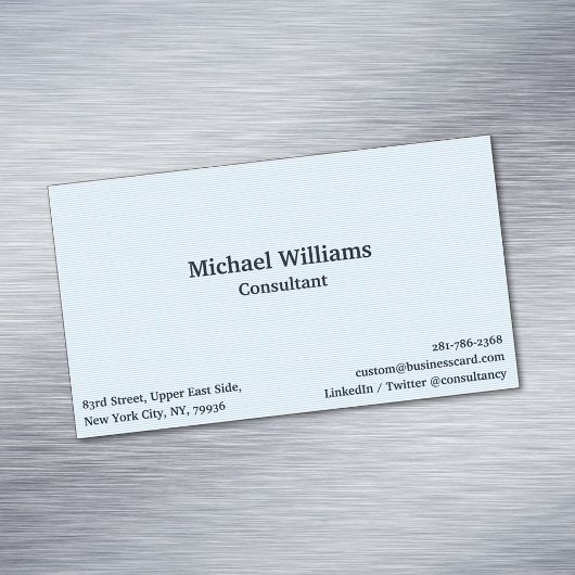 Carte De Visite Magnétique Moderne tendance Blue Lines Élégant Professionnel