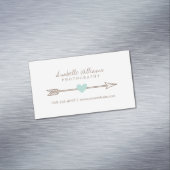 Carte De Visite Magnétique Monnaie et Brown Coeur et flèche (In Situ)