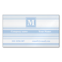 Monogramme Bleu rayures