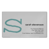 Carte De Visite Magnétique Monogramme initial simple moderne (devant)