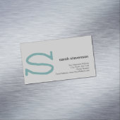 Carte De Visite Magnétique Monogramme initial simple moderne (In Situ)