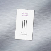 Carte De Visite Magnétique Monogramme moderne lisse et mince 2 (In Situ)