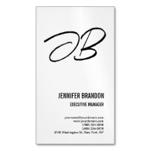 Monogramme noir blanc minimaliste moderne plaine