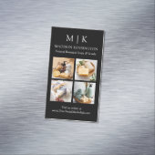 Carte De Visite Magnétique Monogramme ou ajouter logo 4 photos (In Situ)