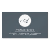 Carte De Visite Magnétique Monogramme | Script (devant)