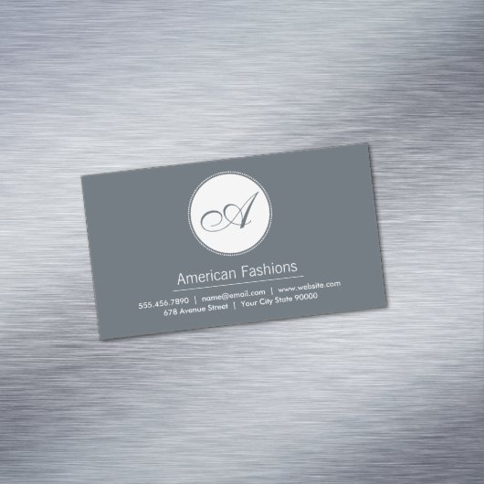 Carte De Visite Magnétique Monogramme | Script (In Situ)