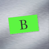 Carte De Visite Magnétique Monogrammes Initiales Cool vert néon brillant et c (In Situ)