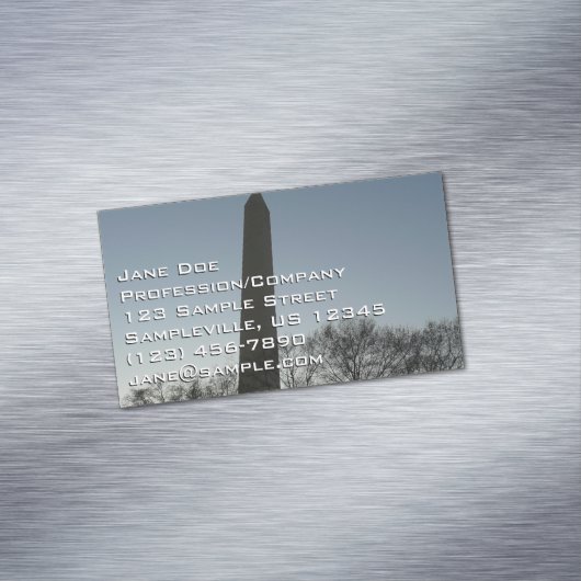 Carte De Visite Magnétique Monument de Washington dans le paysage d'hiver II (In Situ)