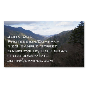 Carte De Visite Magnétique Morton Vue sur les montagnes Great Smoky
