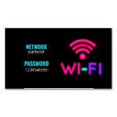 Carte De Visite Magnétique Mot De Passe Réseau Internet Wifi (devant)