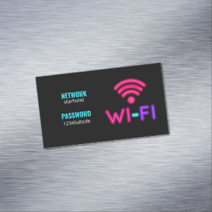 Carte De Visite Magnétique Mot De Passe Réseau Internet Wifi