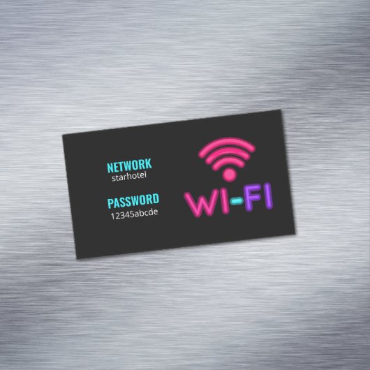 Carte De Visite Magnétique Mot De Passe Réseau Internet Wifi (In Situ)