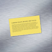 Carte De Visite Magnétique Motif de bandes (Jaune) (In Situ)