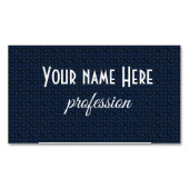 Carte De Visite Magnétique motif de grille bleu Abstrait (devant)